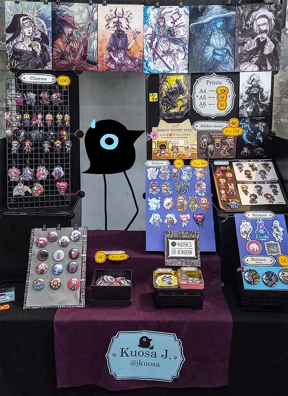 Here's what my table set-up looked like at J-TSOON 2026 in Tallinn, Estonia.